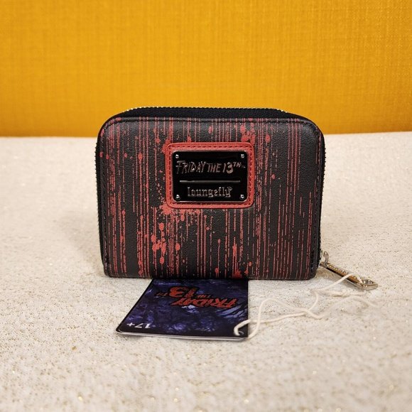 Loungefly Friday the 13th Jason Voorhees Mask Halloween Horror Movie Zip Wallet - Picture 4 of 12